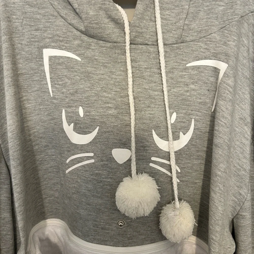 Gray Cat Carrier Hoodie